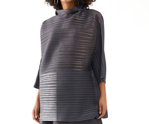 Set da donna in due pezzi plissettato di alta qualità con colori Laser abbinati alla moda francese design originale da donna - Product Image 3