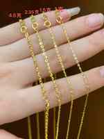 Collier en or massif 18 carats torsadé style Singapour, tendance, avec certificat, vente en gros