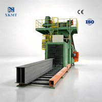 Machine de sablage XKMT Q69 à convoyeur à rouleaux automatique de type traversant pour l'élimination de la rouille sur les poutres en H et les tôles d'acier