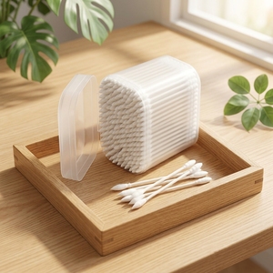 <span class=keywords><strong>Hisopos</strong></span> de Algodón con Punta Espiral Cónica, Palitos de Papel Ecológicos, Doble Cabeza, Blancos, Sin Pelusa, en Caja, para Cosmética, Detallado y Cuidado de Oídos - Product Image 1