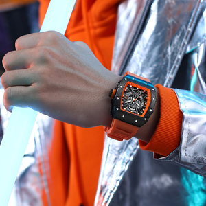 Reloj de Cuarzo <span class=keywords><strong>Rojo</strong></span> para Hombre CURREN 8438, Envío Directo, Correa de Silicona, Luminoso, con Calendario, Estilo Casual, Fabricante de Relojes de Pulsera - Product Image 2