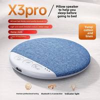 Haut-parleur à conduction osseuse X3PRO ultra-fin, mini-haut-parleurs portables en tissu, bruit blanc, haut-parleur BT, aide musicale ASMR pour le sommeil