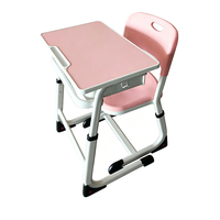 Ensemble de chaise et de bureau en métal et bois moderne, économique et personnalisé pour les étudiants universitaires - Mobilier scolaire durable, écologique et ignifuge
