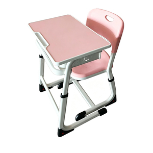 Conjunto de Silla y Escritorio de Metal y Madera Modernos y Económicos para Estudiantes Universitarios - Muebles Escolares Duraderos, Ecológicos e Ignífugos - Product Image 3