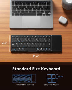 Clavier pliable Bluetooth allemand rétroéclairé, format paume, écologique et sans fil - Product Image 5