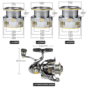 <span class=keywords><strong>Hei</strong></span> Diao Köderrolle Ultraleichte Aluminiumlegierung Meerwasserbeständige Schlepprolle Spinnrolle Linkshand 5,2:1 Übersetzungsverhältnis für Fluss- und Salzwasser - Product Image 4