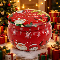 Bougie parfumée en cire de soja en boîte de 4,4 oz pour une ambiance romantique en intérieur avec arôme d'huile essentielle végétale, parfum léger, faite à la main