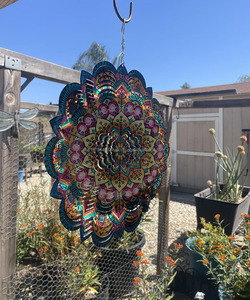 Mandala <b>Wind</b> <b>Spinners</b> Stainless Steel <b>Wind</b> Sculpture Gift 3D Hanging <b>Garden</b> <b>Wind</b> <b>Spinner</b> Christmas Decoration Indoor Outdoor - Product Image 4