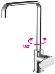 Robinet de lavabo pour légumes, origine Chine, en laiton avec traitement de surface chromé, rotation à 360 degrés - Product Image 6