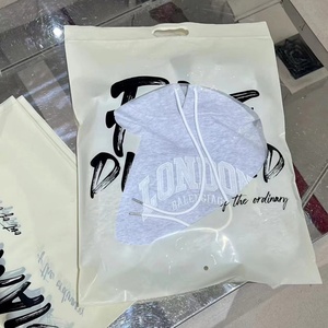 GRS Certified Custom Clothing Zipper <b>Packaging</b> <b>Bag</b> CPE Gravure Printed Shopping Handle <b>Bag</b> with Logo for Socks - Product Image 6