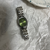Elliptische Kettenuhr mit Stahlarmband, Einzigartige Damen-Armbanduhr, Modische Uhr für Individuelle Frauen