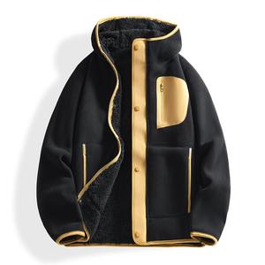Nouvelle veste polaire épaisse double face YZ pour homme et <span class=keywords><strong>femme</strong></span>, style couple, avec capuche en sherpa, idéale pour le cyclisme - Product Image 3