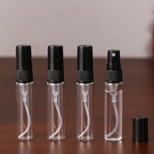 Vendita Diretta dalla Fabbrica: Flaconi Campione per Profumo da 2ml, 3ml, 5ml, 10ml, Bottiglie <span class=keywords><strong>Spray</strong></span> in Vetro Trasparente con Ugelli Neri in Plastica per Prove - Product Image 4