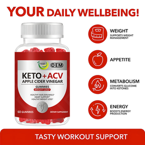 Gummies au vinaigre de cidre de pomme 60 pièces KETO+ACV Formule personnalisée en gros Gommes gélifiées digestives pour la perte de poids OEM - Product Image 5
