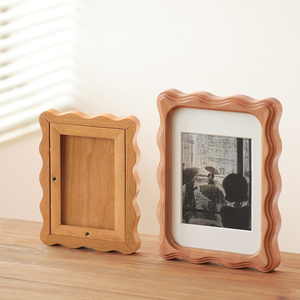 Cadre <span class=keywords><strong>photo</strong></span> personnalisé en bois massif Ludaye fait à la main de 6 pouces, cadre <span class=keywords><strong>photo</strong></span> créatif haut de gamme écologique et durable de 8 pouces, affichage de bureau A4 - Product Image 2
