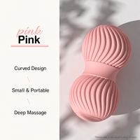 Rouleau de massage en silicone double balle texturé pour points de pression, relaxation musculaire, yoga, personnalisable OEM, directement de l'usine