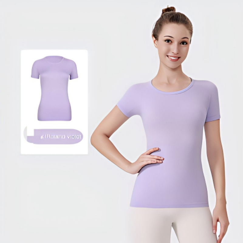 Wholesale 3.0 Short Sleeve High Elasticity Sports Round Neck Women's Quick-Dry Top for Running Training T-Shirt Yoga