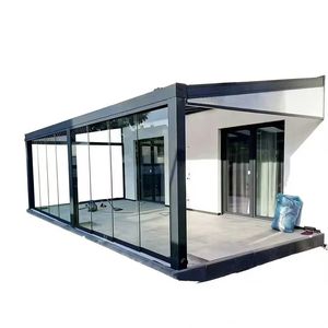 Yeyon 2026 OEM Véranda moderne à <span class=keywords><strong>isolation</strong></span> thermique en verre trempé double, adossée à la maison, véranda extérieure résidentielle, maison en verre - Product Image 1