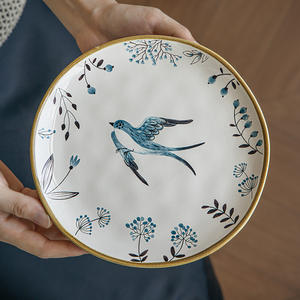 <span class=keywords><strong>Assiette</strong></span> de 8 pouces, <span class=keywords><strong>assiette</strong></span> à dessert haut de gamme, <span class=keywords><strong>assiette</strong></span> plate en céramique - Product Image 3