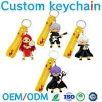 Porte-clés personnalisé en PVC, porte-clés mignon, OEM ODM, pas de minimum de commande, logo requis, porte-clés en caoutchouc