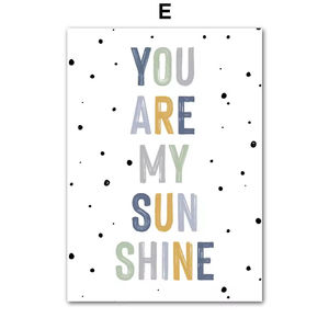 Poster personalizzati di arte della parete della <span class=keywords><strong>camera</strong></span> da letto del neonato e decorazioni per la casa stampate per le camere da letto dei bambini, dei ragazzi e delle ragazze - Product Image 4