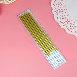 Candele Nordiche Senza Fumo con Motivo a Spirale, Candele Rotonde per Feste di Compleanno, Candele Dorate Scintillanti per Torte, Set da 6 Pezzi - Product Image 5