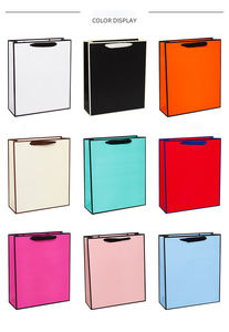 Vente en gros <span class=keywords><strong>de</strong></span> sacs en carton blanc <span class=keywords><strong>de</strong></span> différentes couleurs, sacs en <span class=keywords><strong>papier</strong></span> pour vêtements, sacs cadeaux, sacs <span class=keywords><strong>de</strong></span> shopping, logo personnalisé - Product Image 3