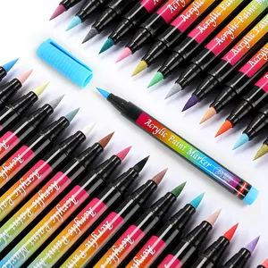 Pet Colorful Hair Fine Tip Acrylic Painter Marker Pen Set Rainbow Color Acrylic Paint Pen Acrylic Paint Pens Permanent Marker