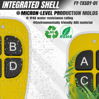 Original de fábrica 433MHz Control remoto de 4 botones Código de clonación emparejable Señal estable para puertas de barrera Puertas enrollables Hecho de metal
