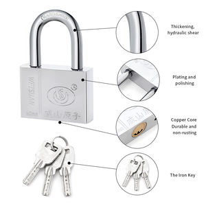 Nuevo estilo, <span class=keywords><strong>precio</strong></span> más bajo, acabado mate, 50Mm, <span class=keywords><strong>candado</strong></span> <span class=keywords><strong>de</strong></span> hierro plateado, <span class=keywords><strong>candado</strong></span> duradero resistente a la intemperie <span class=keywords><strong>de</strong></span> alta seguridad - Product Image 4