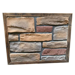 Bề mặt rắn màu đỏ gạch đá nhân tạo thiết kế hiện đại Faux tấm Tường cho bên ngoài đá Ốp bàn cắt theo kích thước - Product Image 5