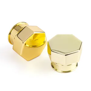 Die casting spare part factory gold color perfume crown cap metal zinc alloy perfume bottle caps