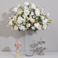 Boule de fleurs brodée de 70 cm, rose artificielle pour vitrine, décoration de table de mariage, scène, boule florale