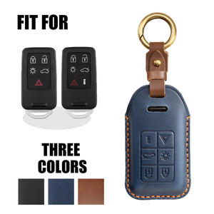 Nueva Funda para Llaves de Coche Estilo Vintage, Apta para Modelos Antiguos de Volvo, Hecha de Cuero Genuino y Hecha a Mano, Funda para Llaves con Porta Llaves - Product Image 1