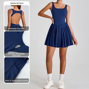 Xsunwing personnalisé LOGO Designer dames <span class=keywords><strong>robe</strong></span> de <span class=keywords><strong>tennis</strong></span> femmes vêtements de sport Golf filles <span class=keywords><strong>robe</strong></span> de <span class=keywords><strong>tennis</strong></span> <span class=keywords><strong>avec</strong></span> short vêtements de <span class=keywords><strong>tennis</strong></span> <span class=keywords><strong>robe</strong></span> WSYF0226 - Product Image 5