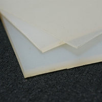 Rouleau de feuille de caoutchouc silicone souple, blanc, imperméable, brillant, plat, translucide, haute température, 1 mm