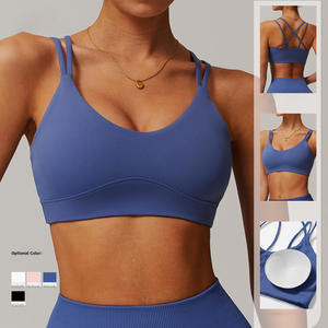 GCWAVE Cross back yoga BRA deportes nude prendas de vestir exteriores ropa interior al aire libre correr fitness deportes chaleco - Product Image 3
