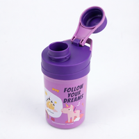 Ensemble de boîtes à lunch pour enfants avec dessins animés, 2 en 1, avec bouteille d'eau, conteneur de stockage alimentaire pour l'école, pour enfants