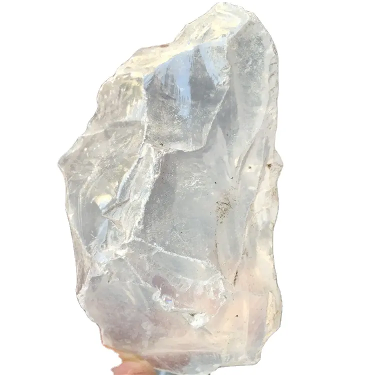 Barato preço natural cru branco transparente quartzo em massa pedra de cristal empilhado para atacado