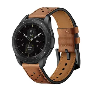 Bracelet de montre en cuir de haute qualité 20mm 22mm Vintage pour <span class=keywords><strong>Samsung</strong></span> Galaxy Watch <span class=keywords><strong>Watch4</strong></span> - Product Image 1