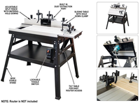 Table routeur pour menuiserie/bois, établi pour travail du bois
