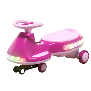 سيارة كهربائية للأطفال مع دواسة وإضاءة وبطارية قابلة للشحن، سيارة متعددة الوظائف <span class=keywords><strong>2</strong></span> في 1، لعبة ركوب بسرعتين مع عجلات مضيئة مضادة للانقلاب - Product Image 1