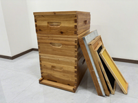 Natürlicher Bienenwachs-beschichteter Langstroth-Bienenstock mit 10 Rahmen und Wabenplatten