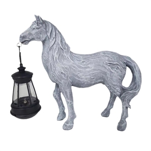 Ornements de jardin en résine en forme de cheval à énergie solaire, décoration et aménagement de balcon, aménagement paysager extérieur - Product Image 5