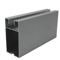 Profilé d'extrusion en aluminium anodisé alcalin 6063 architectural, finition mate sablée de qualité supérieure pour mur-rideau