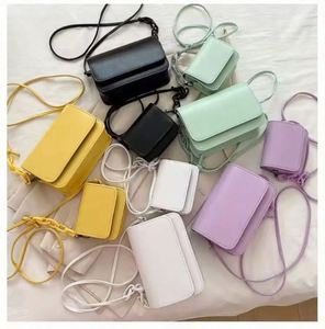 I-0270 Women's PU Leather Candy Color Fashion Clutch <b>Bags</b> Single Strap 6 Inch Crossbody <b>Small</b> Daily Outdoor Use Hasps Closure - Product Image 1