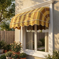 Auvent de fenêtre en aluminium à commande manuelle économique, style européen, auvent décoratif pour fenêtre, petit auvent en forme de dôme, résistant aux UV et à la pluie