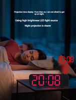 Individueller LED Digitaler Wecker mit Projektion USB-Betrieben Temperaturanzeige - Modernes Design für Wohnzimmer Küche Heim-Dekoration