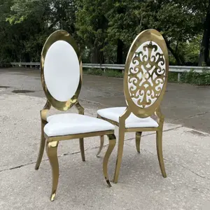 Modern kolsuz Accent sandalyeler mutfak düğün olay kiralama için lüks yemek sandalyesi VIP Diors altın sandalyeler