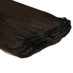 Extensiones de cabello humano Remy K.SWIGS de color marrón oscuro, finas, cosidas a mano, con cutículas alineadas, duraderas, suaves, reutilizables, naturales y saludables. - Product Image 2